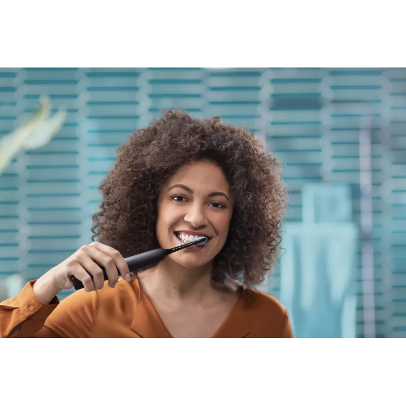 Sonic electric toothbrush Philips DiamondClean 9000 HX9914/54, 2 handles, 5 modes, Melns, Bluetooth, 1 charger