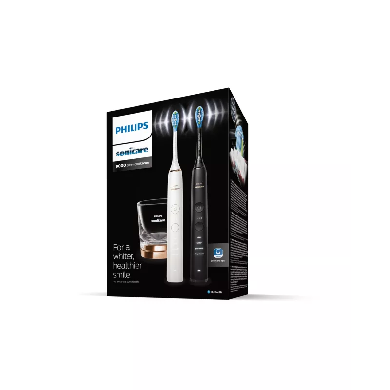 Zobu suka Philips HX9914/57 DiamondClean 9000 2 iepakojumā Melna/Balta