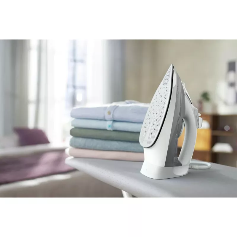 Philips 5000 sērijas DST5010/10 gludeklis Tvaika gludeklis SteamGlide Plus zole 2400 W Pelēks, Balts