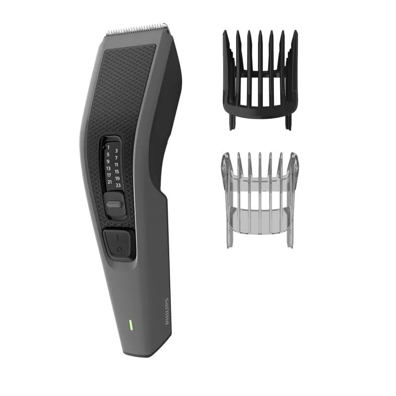 Philips HAIRCLIPPER Series 3000 HC3525/15 Matu griezējs, Melns, Pelēks, 0,5 mm, 2,3 cm, 4,1 cm, Maiņstrāva/Akumulators, 45 min