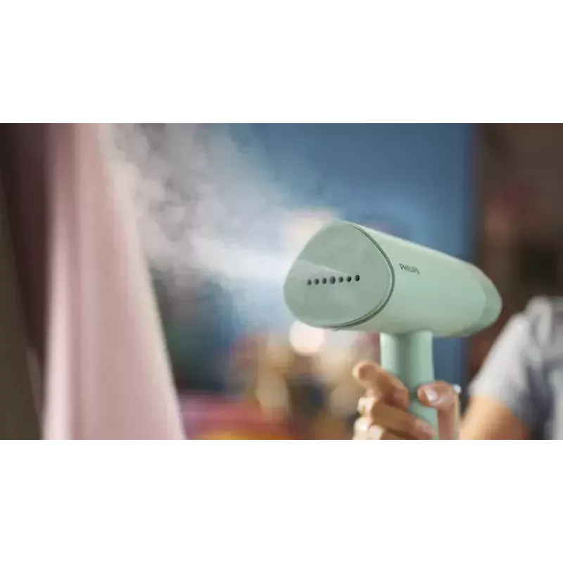Rokas apģērbu tvaicētājs Philips 3000 sērija STH3010/70 — 1000 W, 20 g/min nepārtraukta tvaika plūsma, 2 m vads, salokāms, noņemama tvertne
