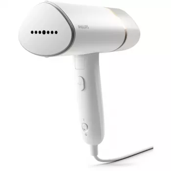 Rokas tvaika gludinātājs Philips 3000 sērija STH3020/10 – 1000 W, 20 g/min nepārtraukts tvaiks, 0,12 L noņemama tvertne, 2 m vads, ceļojuma dizains, balts