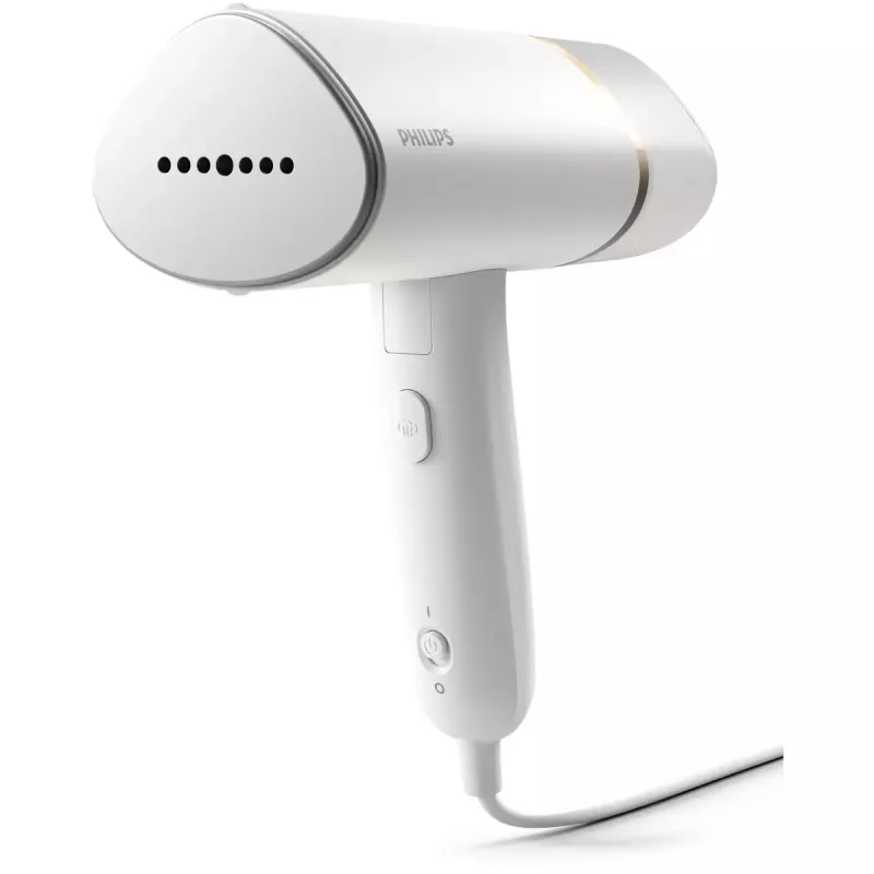 Rokas tvaika gludinātājs Philips 3000 sērija STH3020/10 – 1000 W, 20 g/min nepārtraukts tvaiks, 0,12 L noņemama tvertne, 2 m vads, ceļojuma dizains, balts