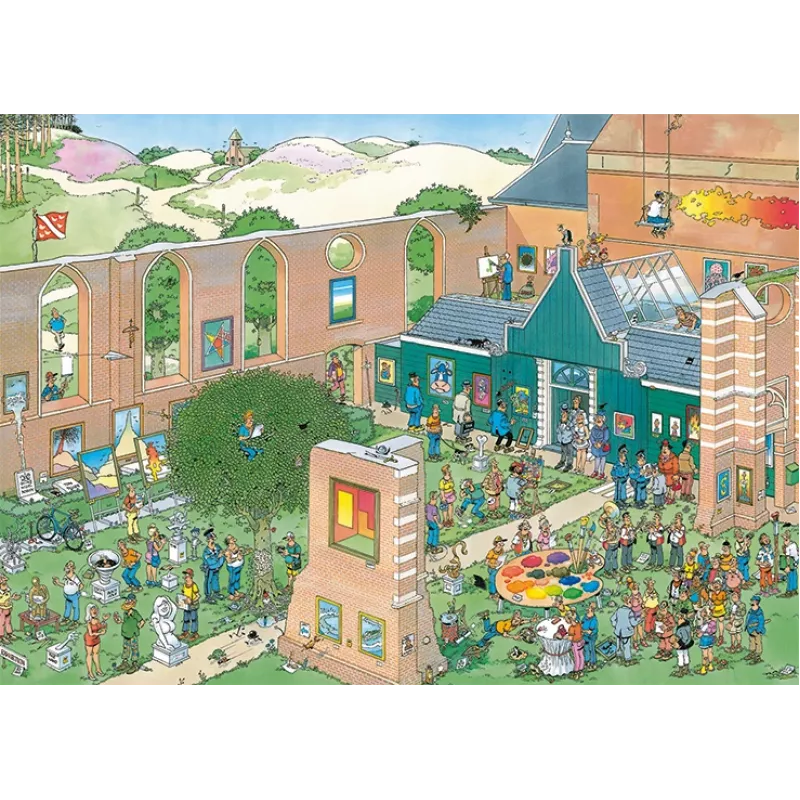 Jan van Haasteren Mākslas tirgus 1000 gabali, 1000 gab., Komiksi, 12 gadi