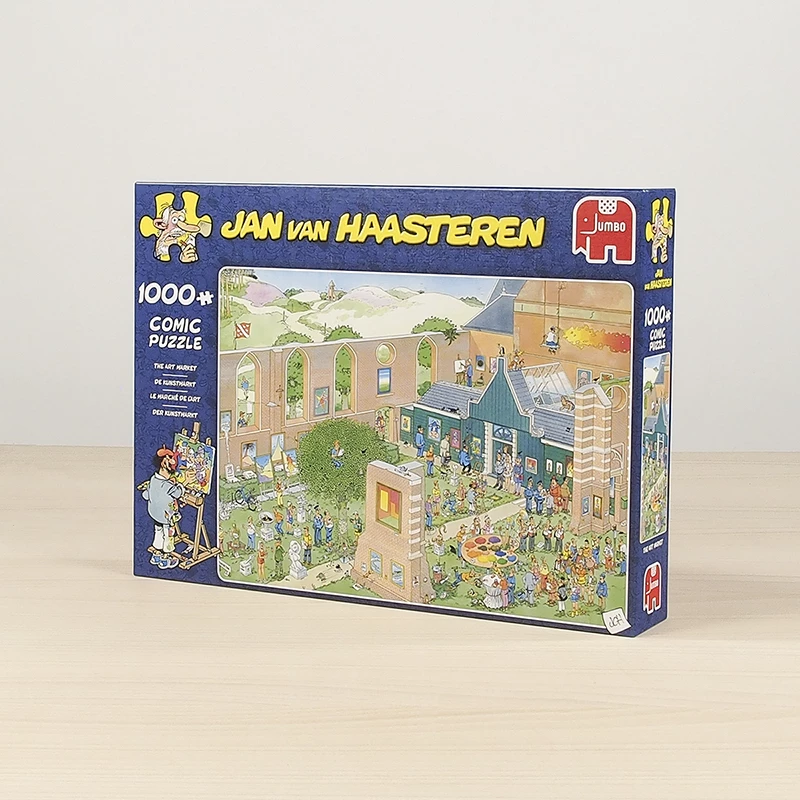 Jan van Haasteren Mākslas tirgus 1000 gabali, 1000 gab., Komiksi, 12 gadi