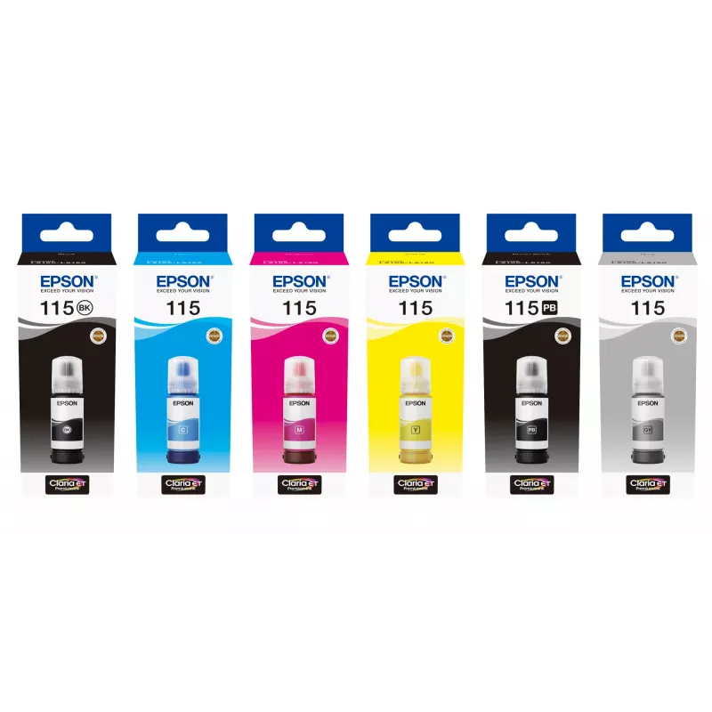 Epson 115 ECOTANK tintes pudele, melna