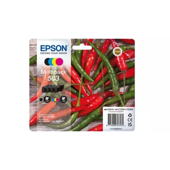 Epson 503 tintes kasetne 4 gab. Oriģināla standarta ietilpība melna, ciāna, fuksīna, dzeltena