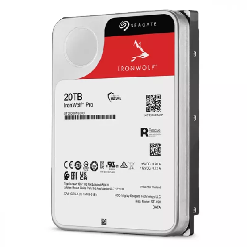 Seagate IronWolf Pro ST20000NT001 iekšējais cietais disks 20 TB 7200 RPM 256 MB 3,5 collas