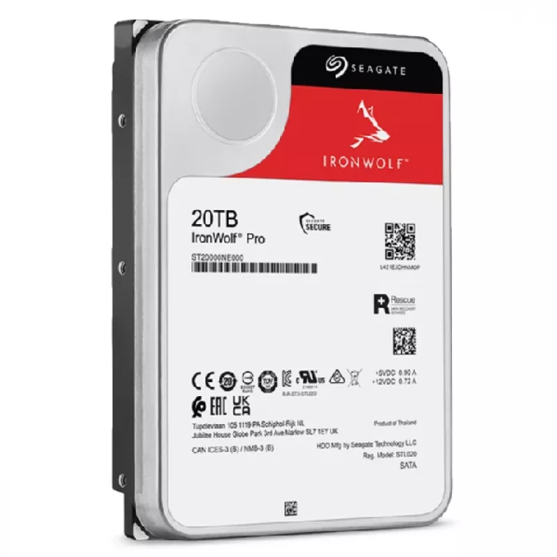 Seagate IronWolf Pro ST20000NT001 iekšējais cietais disks 20 TB 7200 RPM 256 MB 3,5 collas