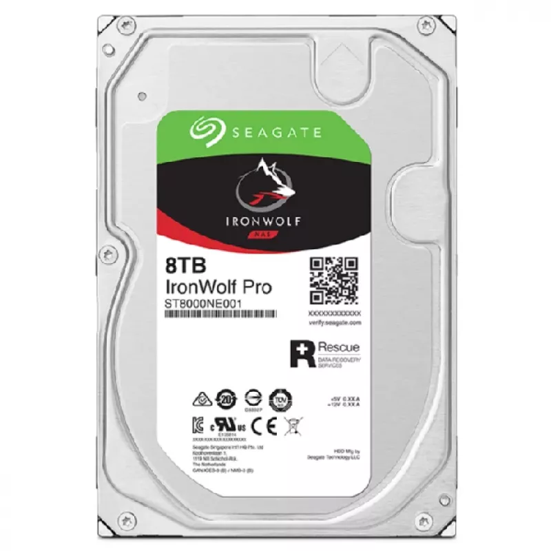 Seagate IronWolf Pro ST8000NT001 iekšējais cietais disks 8 TB 7200 RPM 256 MB 3.5 collu Serial ATA III