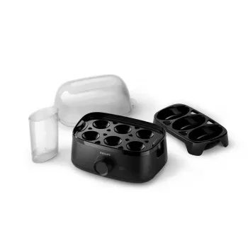 Olu vārīšanas katls Philips 3000 series HD9137/90, ietilpība 6 olas, Melns
