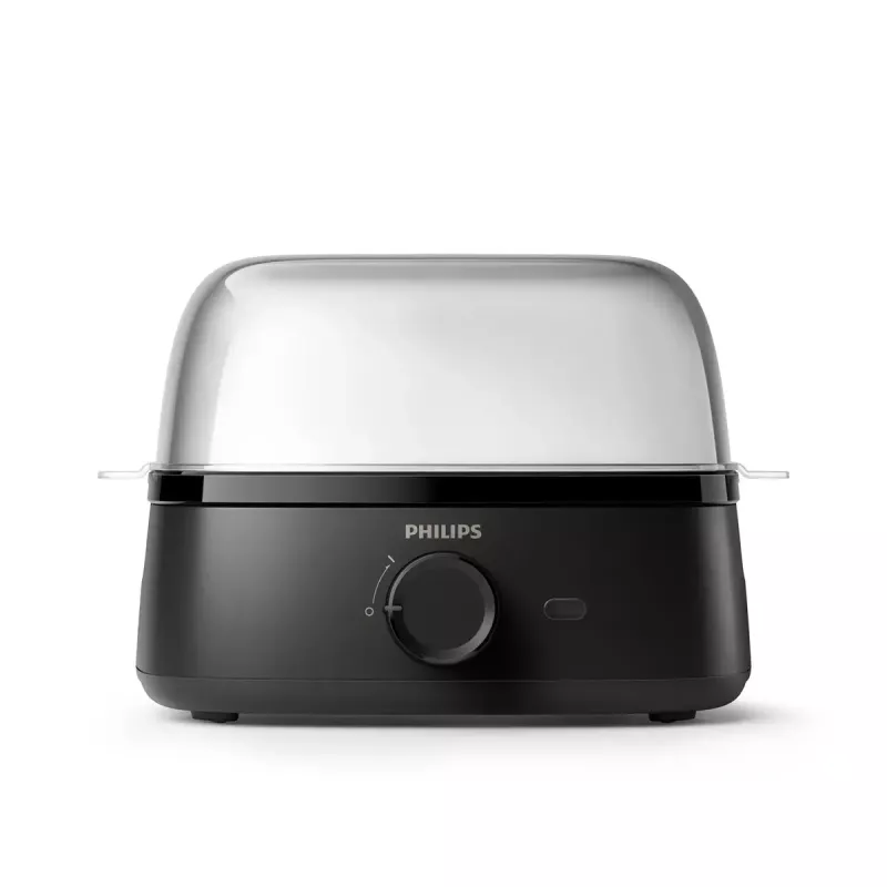 Olu vārīšanas katls Philips 3000 series HD9137/90, ietilpība 6 olas, Melns