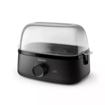 Olu vārīšanas katls Philips 3000 series HD9137/90, ietilpība 6 olas, Melns