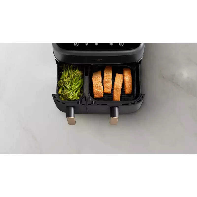 Karstā gaisa fritieris Philips 3000 Series Dual Basket Airfryer NA352/00 — 9 L, 2750 W, divi grozi, 8 programmas, 40–200°C