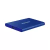 Ārējais SSD Samsung T7 Portable 2TB USB Type-C 3.2 Gen 2 zils (NVMe, 1050/1000 MB/s)