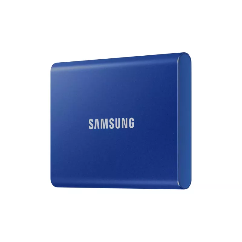 Ārējais SSD Samsung T7 Portable 1 TB, USB-C 3.2 Gen 2, NVMe, AES-256 aparatūras šifrēšana, zils