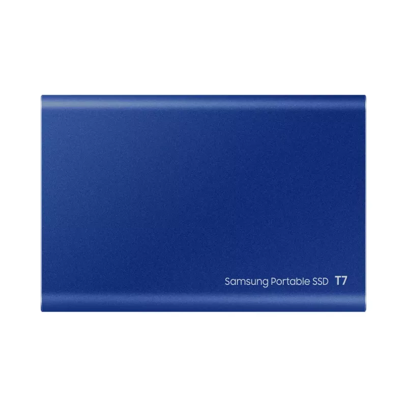 Ārējais SSD Samsung T7 Portable 1 TB, USB-C 3.2 Gen 2, NVMe, AES-256 aparatūras šifrēšana, zils