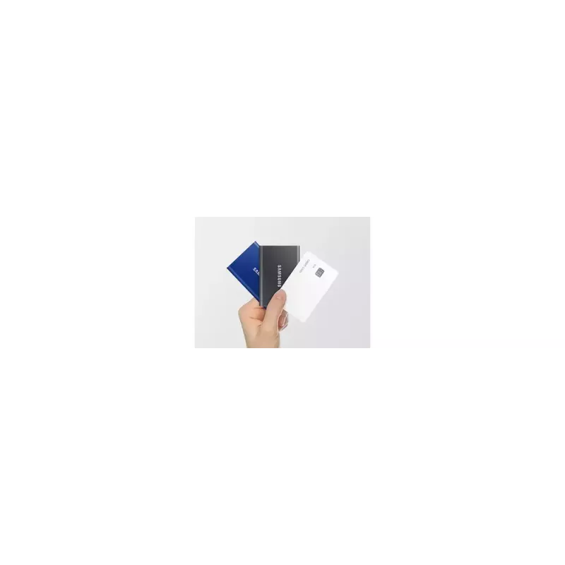 Ārējais SSD Samsung T7 Portable 1 TB, USB-C 3.2 Gen 2, NVMe, AES-256 aparatūras šifrēšana, zils
