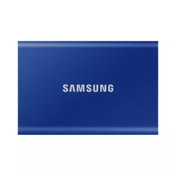 Ārējais SSD Samsung T7 Portable 1 TB, USB-C 3.2 Gen 2, NVMe, AES-256 aparatūras šifrēšana, zils