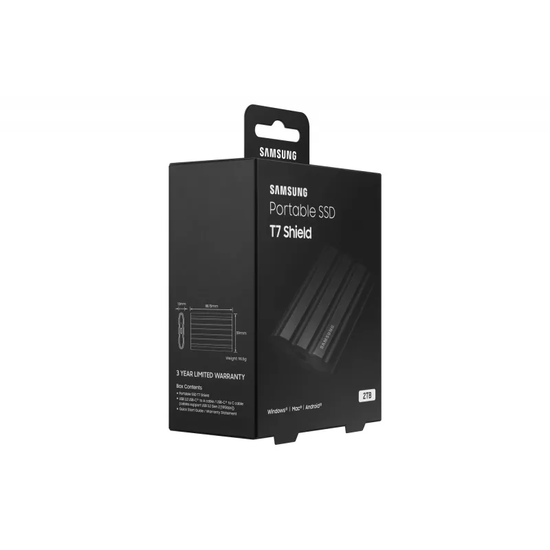 Samsung MU-PE2T0S 2 TB USB Type-C 3.2 Gen 2 (3.1 Gen 2) melns