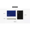 Ārējais SSD Samsung MU-PE1T0K 1 TB pārnēsājams NVMe USB Type-C 3.2 Gen 2, bēšs, gumijas korpuss, ūdensizturīgs