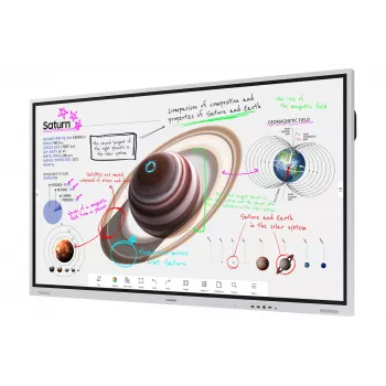 Samsung WM85B interaktīvā tāfele 2,16 m (85 collas) 3840 x 2160 pikseļi Skārienekrāns Pelēks, Balts