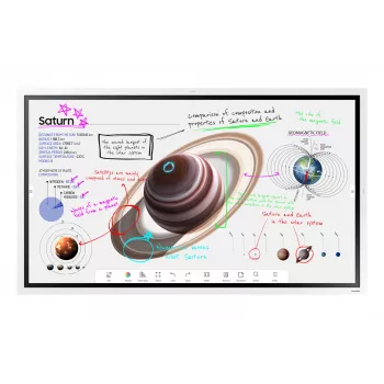 Samsung WM55B interaktīvā tāfele 139,7 cm (55 collas) 3840 x 2160 pikseļi Skārienjutīgs Pelēks, Balts