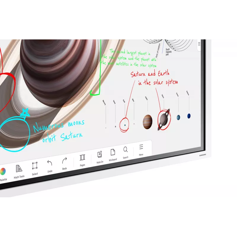Samsung WM55B interaktīvā tāfele 139,7 cm (55 collas) 3840 x 2160 pikseļi Skārienjutīgs Pelēks, Balts
