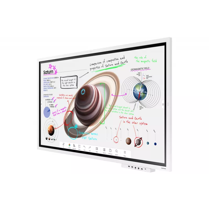 Samsung WM55B interaktīvā tāfele 139,7 cm (55 collas) 3840 x 2160 pikseļi Skārienjutīgs Pelēks, Balts