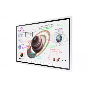 Samsung WM65B interaktīvā tāfele 165,1 cm (65 collas) 3840 x 2160 pikseļi Skārienekrāns Pelēks, Balts