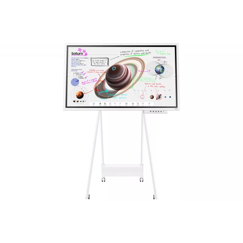 Samsung WM65B interaktīvā tāfele 165,1 cm (65 collas) 3840 x 2160 pikseļi Skārienekrāns Pelēks, Balts