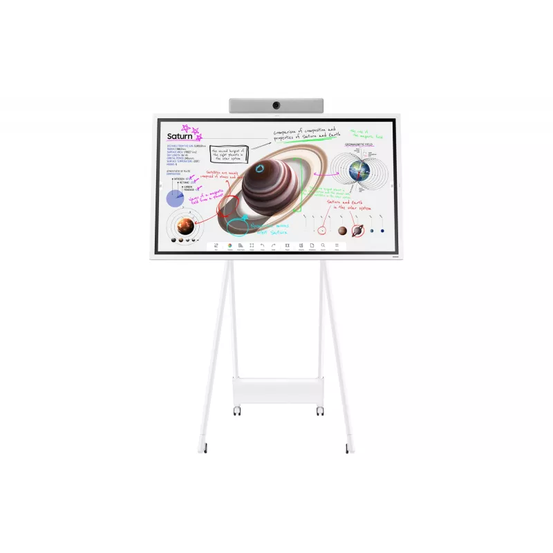 Samsung WM65B interaktīvā tāfele 165,1 cm (65 collas) 3840 x 2160 pikseļi Skārienekrāns Pelēks, Balts