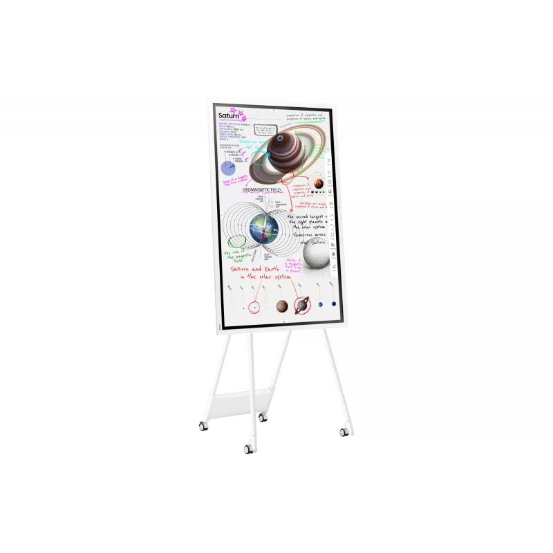 Samsung WM65B interaktīvā tāfele 165,1 cm (65 collas) 3840 x 2160 pikseļi Skārienekrāns Pelēks, Balts