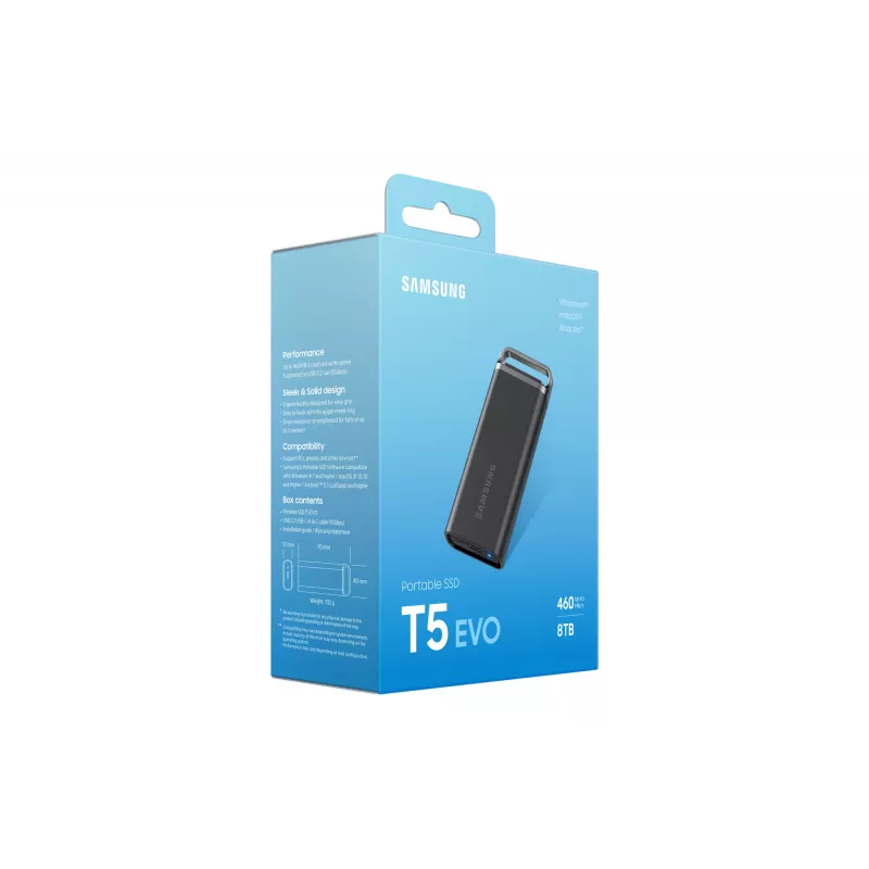 Samsung MU-PH8T0S 8 TB 3.2 Gen 1 (3.1 Gen 1) Melns
