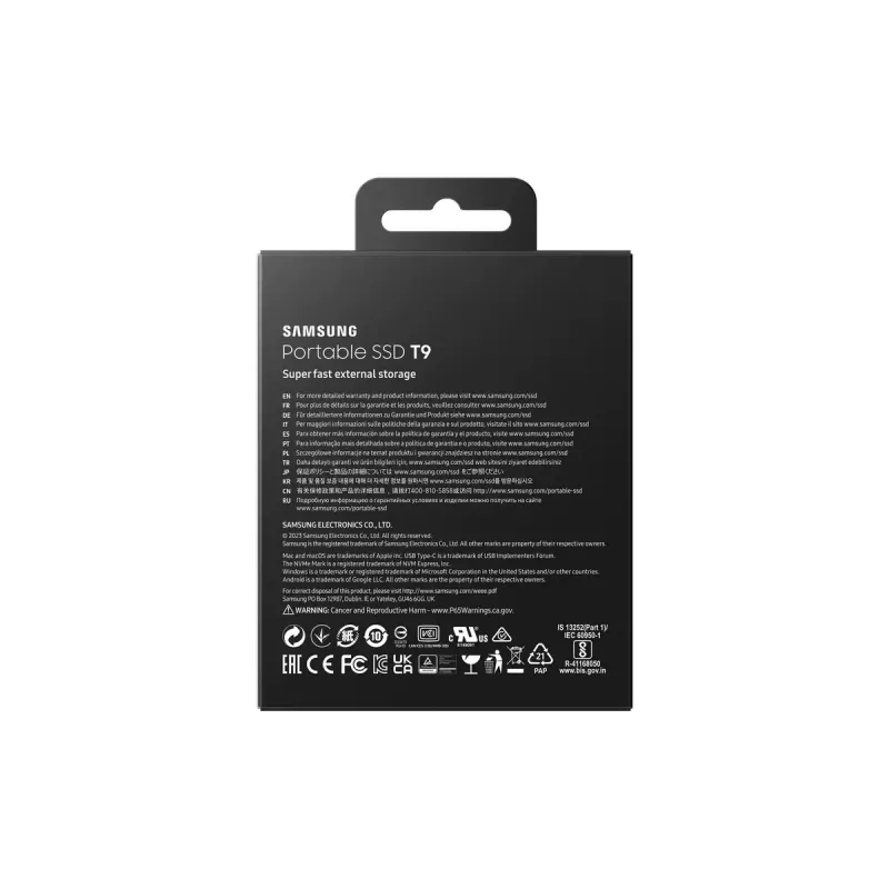 Samsung MU-PG2T0B 2 TB USB Type-C USB 3.2 Gen 2x2 Melns