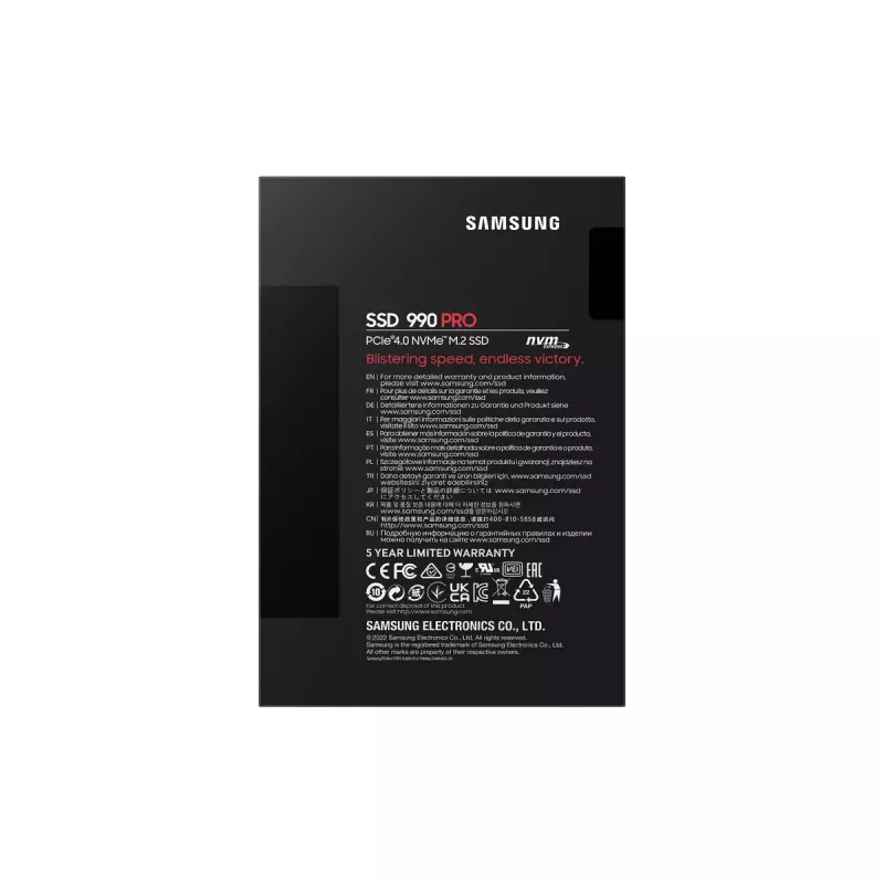 SSD disks Samsung 990 PRO 4 TB M.2 PCI Express 4.0 NVMe V-NAND MLC
