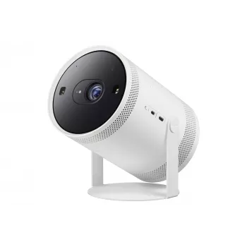 Īpaši īsa fokusa DLP 1080p datu projektors Samsung SP-LFF3CLAXXXH — 30–100 collas (0,8–2,7 m), Wi‑Fi 5, HDR10+, HLG, 5W RMS, 1,4 kg, Balts