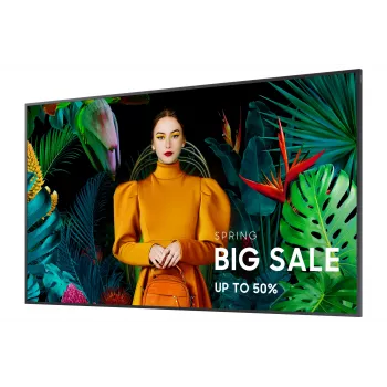 Samsung QH75C Digital signage flat panel 190.5 cm (75 collas) LCD Wi-Fi 700 cd/m² 4K Ultra HD Melns Tizen 24/7