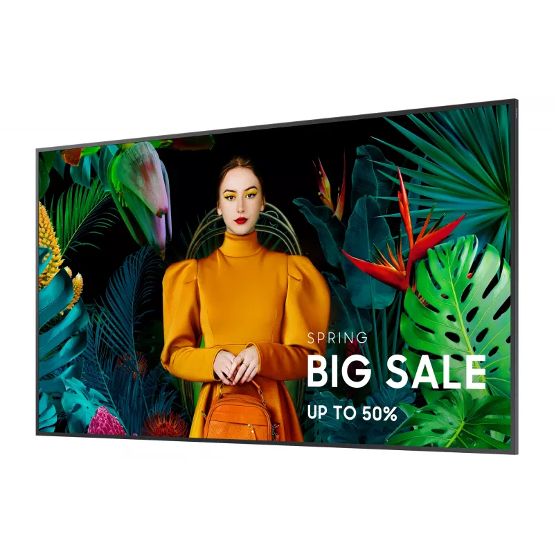 Samsung QH75C Digital signage flat panel 190.5 cm (75 collas) LCD Wi-Fi 700 cd/m² 4K Ultra HD Melns Tizen 24/7