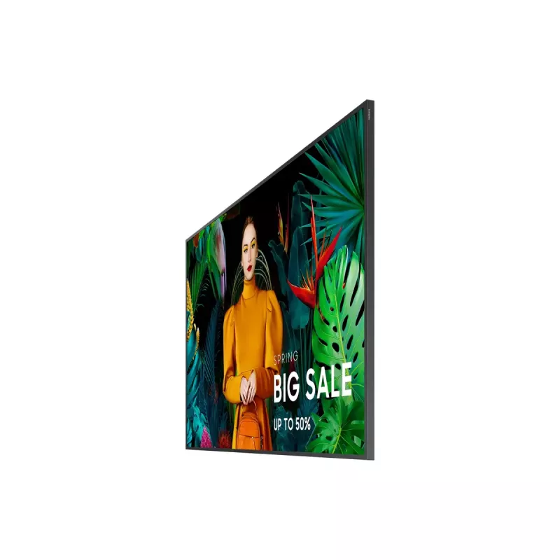 Samsung QB50C Digital signage flat panel 127 cm (50 collas) LCD Wi-Fi 350 cd/m² 4K Ultra HD Melns Iebūvēts procesors Tizen 16/7