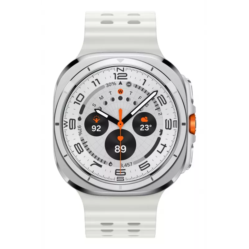 Samsung Galaxy Watch Ultra 3,81 cm (1,5 collu) AMOLED 47 mm Digitāls 480 x 480 pikseļi Skārienekrāns 4G Balts Wi-Fi GPS (satelīts)