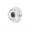 Viedpulkstenis Samsung Galaxy Watch 8 Classic 46 mm — 1,3 collu AMOLED, 438×438, 64 GB, Wi‑Fi, GPS, Sudraba korpuss, Balta siksniņa