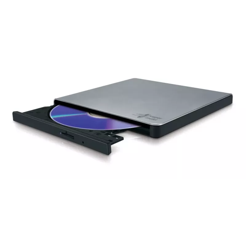 HITACHI-LG DATA STORAGE plāns Portable DVD-writer - Gp57eb40 - USB 2.0 - Sudraba