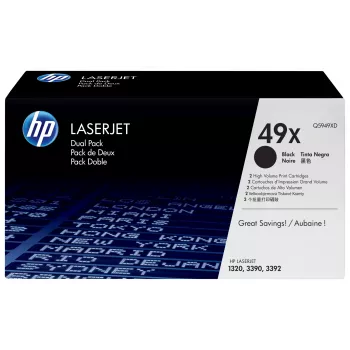 “HP 49X” tonera kasetne 2 gab. Oriģināla melna