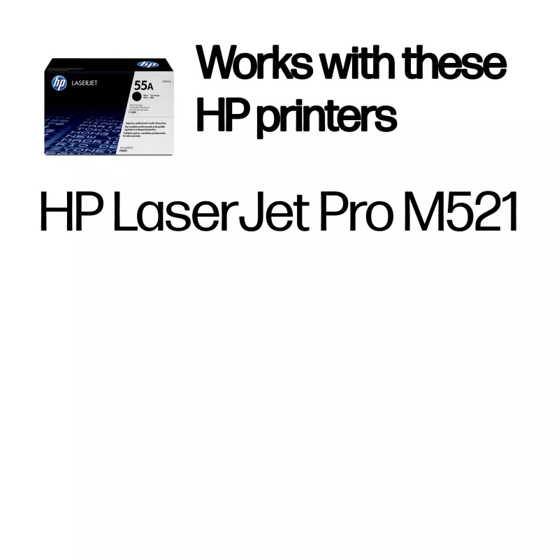 HP 55A melna oriģinālā LaserJet tonera kasetne, 6000 lappuses, melna, 1 gab.