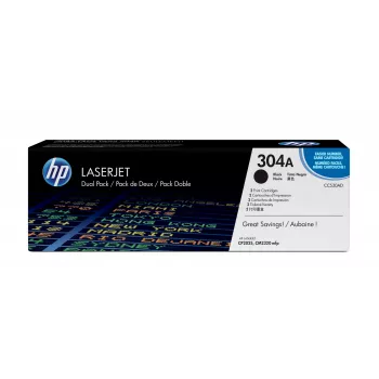 HP 304A 2 iepakojumu melnas oriģinālās LaserJet tonera kasetnes