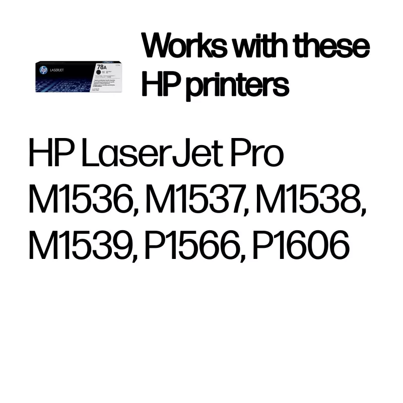 HP 78A Original melnā LaserJet tonera kasetne, 2100 lappuses, melna, 1 gab.
