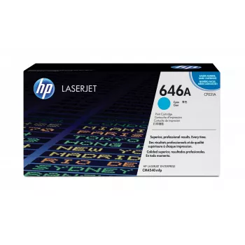 HP 646A ciāna oriģinālā LaserJet tonera kasetne, 12500 lapas, ciāna, 1 gab.