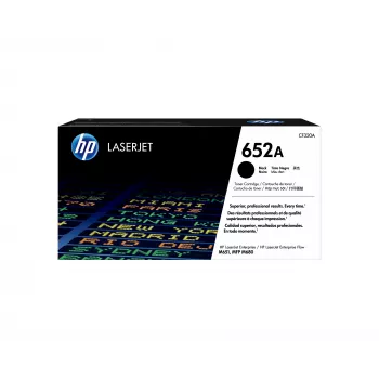 HP 652A Black Original LaserJet Tonera kasetne, 11500 lapas, melna, 1 gab.