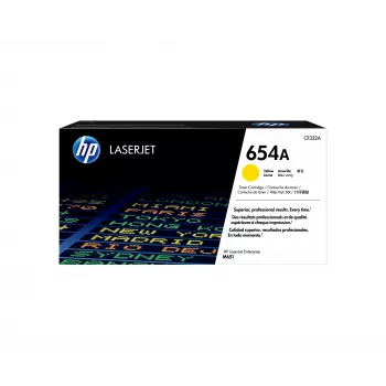 HP 654A dzeltena oriģinālā LaserJet tonera kasetne, 15000 lapas, dzeltena, 1 gab.